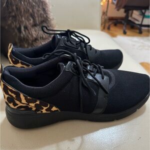 Michael Kors Black & Leopard Sneakers